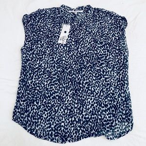Women’s size S blue and white top
